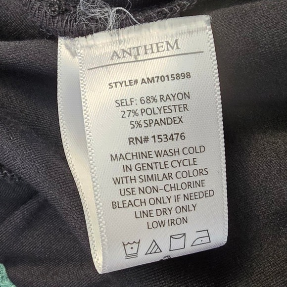 ANTHEM Black Wide Leg Lounge Pants Casual Comfort Size M - Picture 4 of 7